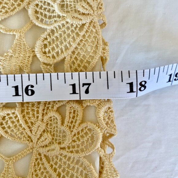 Vintage 1950s Daymor Originals Cream Lace Wiggle Dress w Robins Egg Velvet Bow - Picture 14 of 16